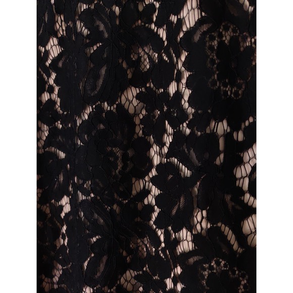 Torrid Black & Nude Lined Floral Lace w/ Chiffon Hem Skirt Size Large or 0X - Picture 6 of 10